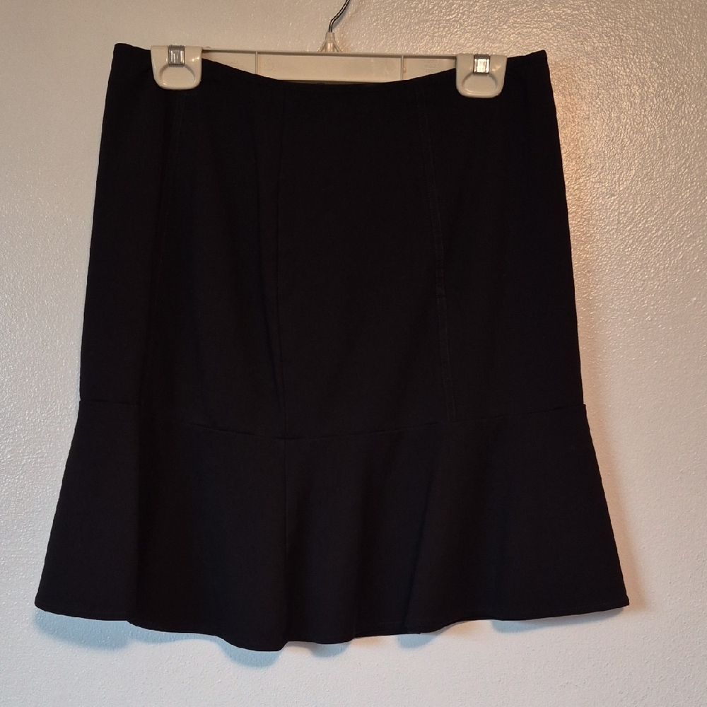 Elegant Black Women's Skirt WHBM Flared Size 10